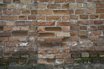 brick wall isolated on white background