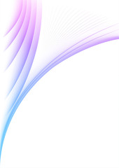 Obraz premium Wavy violet lines on paper