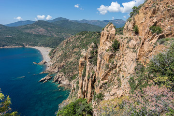 Felsenlandschaft Calanches auf der Insel Korsika