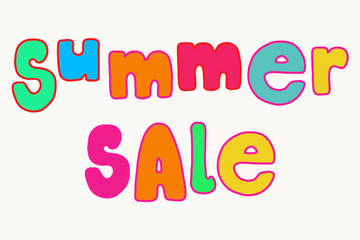 Bright Summer sale lettering