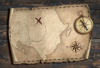 Treasure map adventure concept 3d illustration