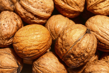 Close up of fresh walnuts