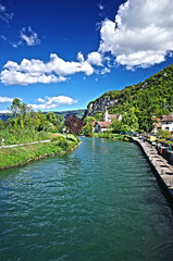 Fototapeta premium canal de savières - chanaz