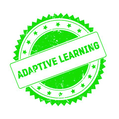 Adaptive Learning green grunge stamp isolated