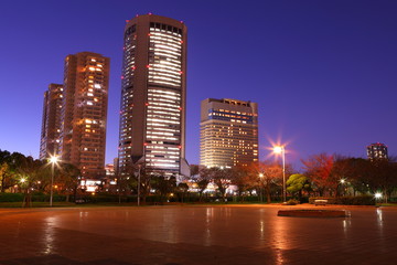 Fototapeta na wymiar Osaka night view