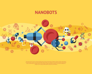 Digital smart medical nano robots concept objects