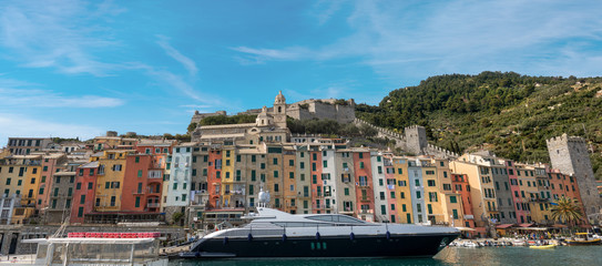 Fototapeta na wymiar Yacht in Porto Venere - Liguria Italy