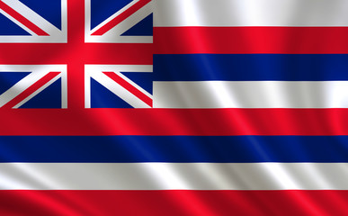 Flag of the state Hawaii. A series of "flags of the United States of America" (The country - United States of America. USA) 

