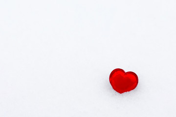 love red heart in the snow love Valentine's day background texture wedding card invitation