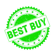 Best Buy green grunge stamp isolated