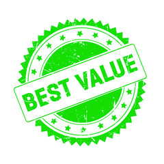 Best Value green grunge stamp isolated