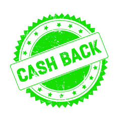 Cash Back green grunge stamp isolated