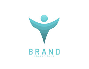 Abstract Human figure logo