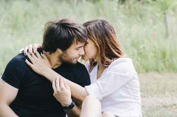 Naklejka premium Happy couple in love