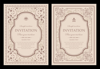 Invitation card design - vintage style
