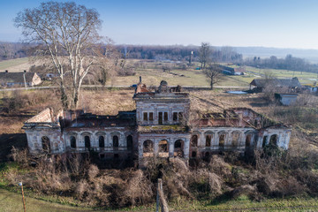 Fototapeta premium Ruined castle in Barcs, Hungary