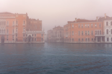 Naklejka premium Venezia canal grande in the morning mist Travel Italy