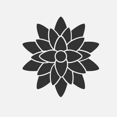 flower lotus icon logo. isolated on background. Vector illustration.
