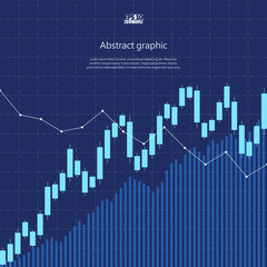 Abstract background with stock graph. Eps10 Vector illustration.