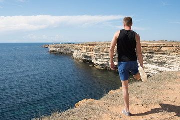 Warm up. The sea and the man. Good weather and sports. 