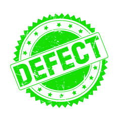 Defect green grunge stamp isolated