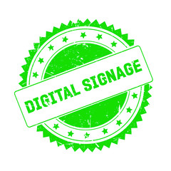 Digital Signage green grunge stamp isolated
