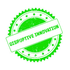 Disruptive Innovation green grunge stamp isolated