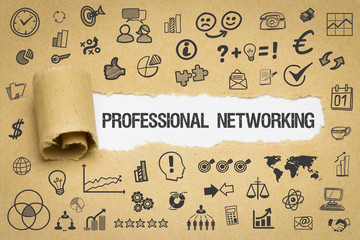 Professional Networking / Papier mit Symbole