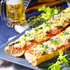 tasty vegetarian baguette