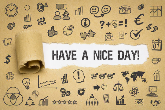 Have a nice day! / Papier mit Symbole