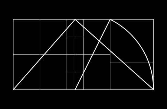 Modulor le Corbusier. Cover template. armonious measure to the human scale universally applicable to architecture and mechanics. Scalable vector illustration
