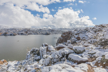 Winter Landscape at Watson Lake Prescott Arizona