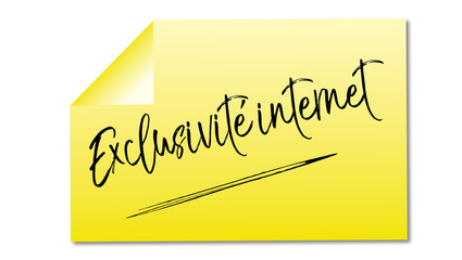 exclusivité internet mémo jaune autocollant