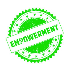 Empowerment green grunge stamp isolated