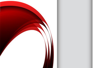 abstract vector illustration modern curve red design for background 