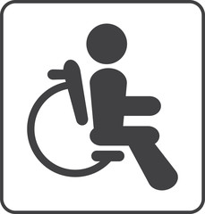 Wheelchair or invalid disabled icon