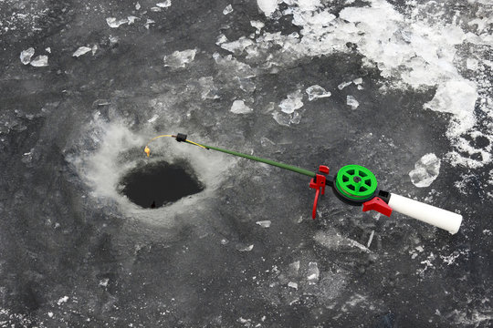fishing rod in the ice-hole