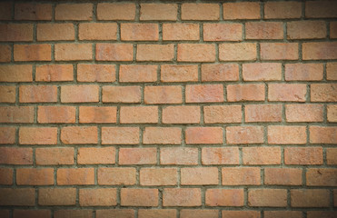 brick wall texture grunge background and Vignetted corners, might  use to interior design.