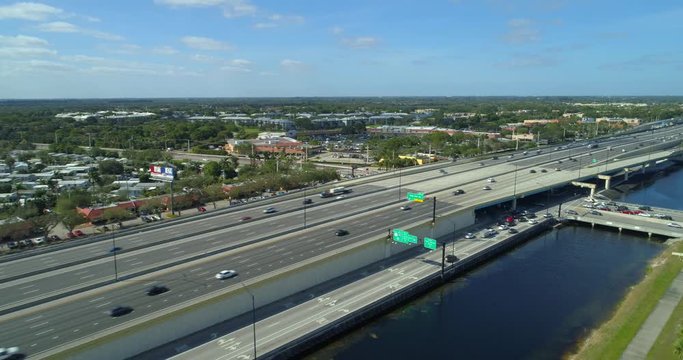 Aerial video 595 Fort Lauderdale FL 4k 24p