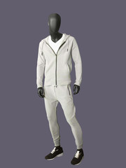 Full-length man mannequin.