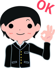 真面目な男子生徒　OK