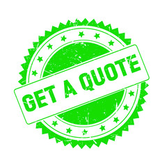 Get A Quote green grunge stamp isolated