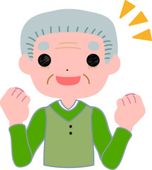 ダンディなおじいさん　元気