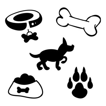 Dog icons set