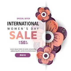 Bright spring banner. International women's day