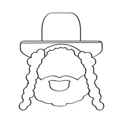 Isolated rabbi icon