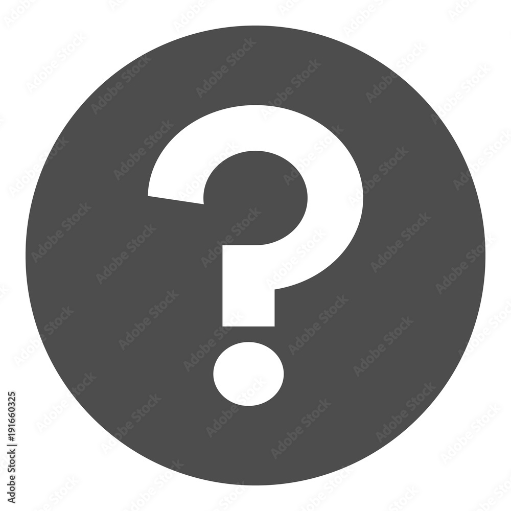 Canvas Prints Question mark (FAQ) in black circle. Vector icon.