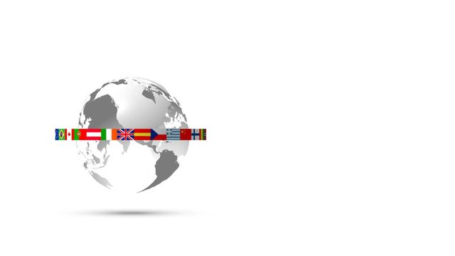 mondo, bandiere, Europa, lingue