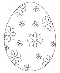 Black and white easter egg poster.