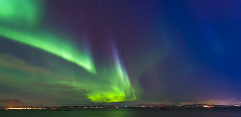 Naklejka na ściany i meble The polar lights in Norway. Tromso